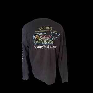 Vineyard Vines/Barstool Sports 1 Bite Pizza Reviews Black T-Shirt Men's Sz L